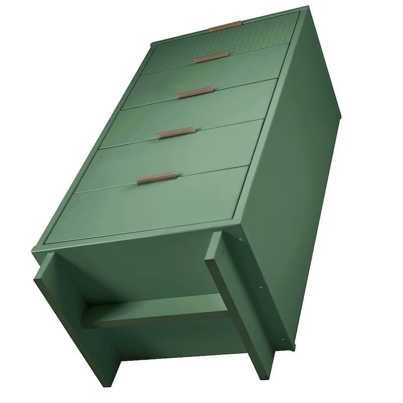 Manhattan Comfort Granville Tall 23.62" Modern Narrow 5 Drawer Dresser