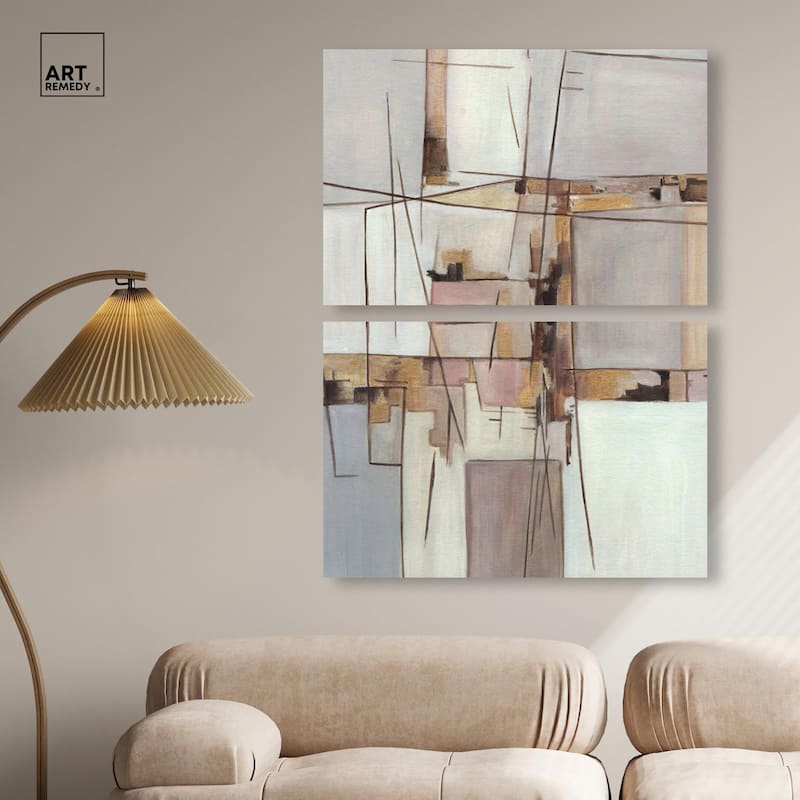 Unspoken Thoughts II Canvas Set of 2 by Art Remedy, Gallery Wrapped