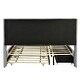 preview thumbnail 15 of 13, Teddy Fleece Upholstered Wingback Bed Frame wPull-out Trundle Bed, LED Light Bars and 2 Drawers, Modern Platform Bed for Bedroom