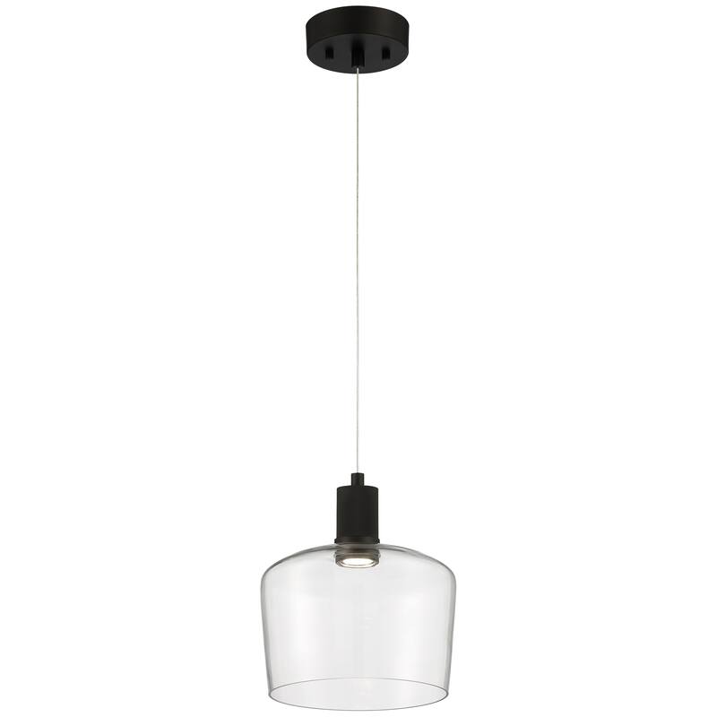 Port Nine Chardonnay LED Pendant - Dedicated LED - Clear Glass/Matte Black