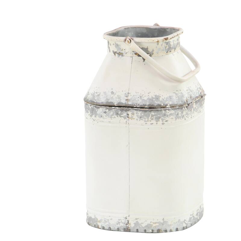 Metal Decorative Vase - Set of 2 White - Roche River Decor