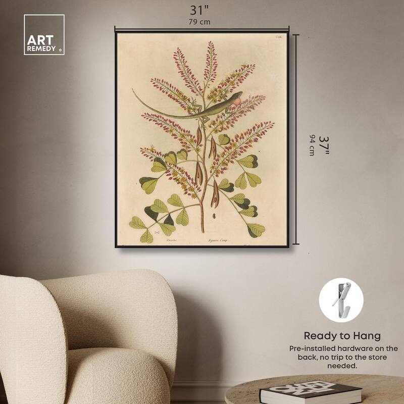 Green Lizard Canvas by Art Remedy