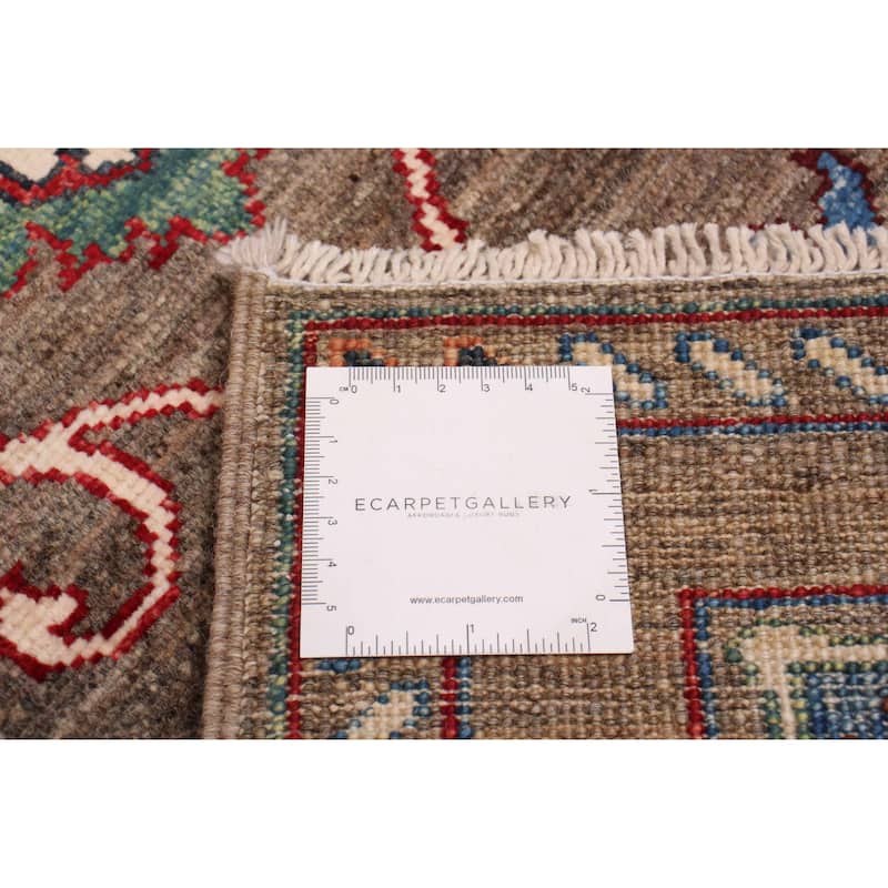 ECARPETGALLERY Hand-knotted Modern Ersari Taupe Wool Rug - 2'10 x 9'1