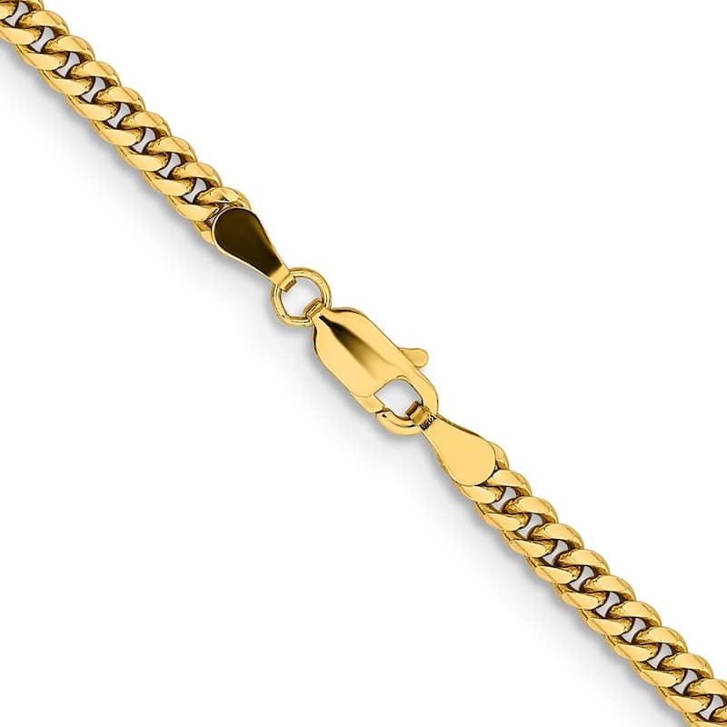 Curata 14k 3.5mm Solid Miami Curb Chain Bracelet - 7 Inch