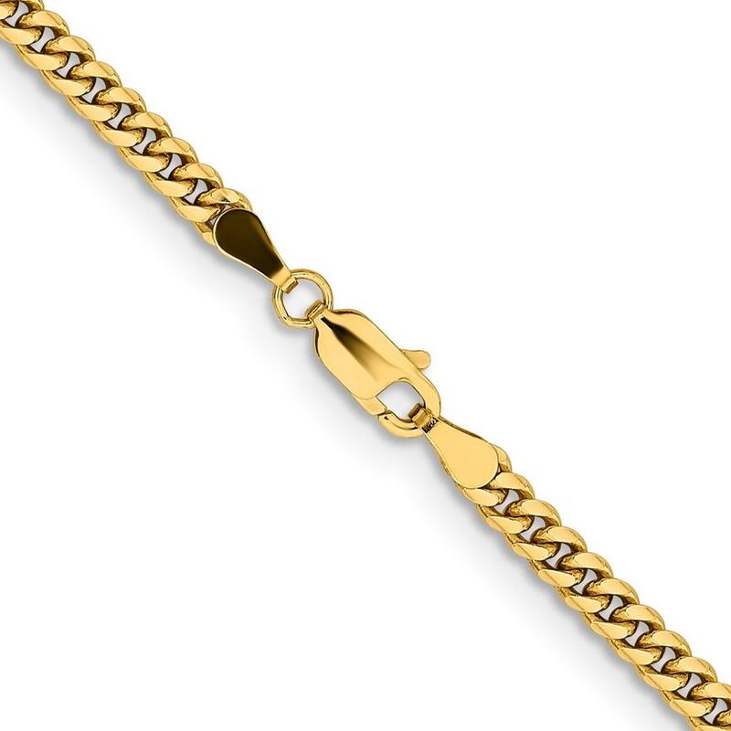 Curata 14k 3.5mm Solid Miami Curb Chain Bracelet