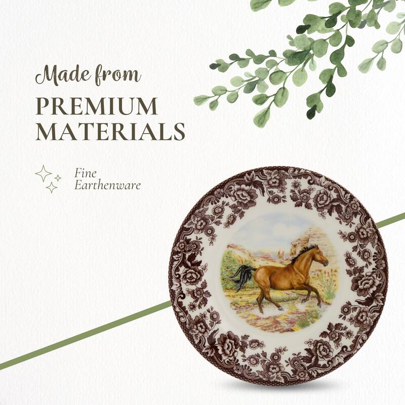 Spode Woodland Horse Motif Salad Plate - 8x8