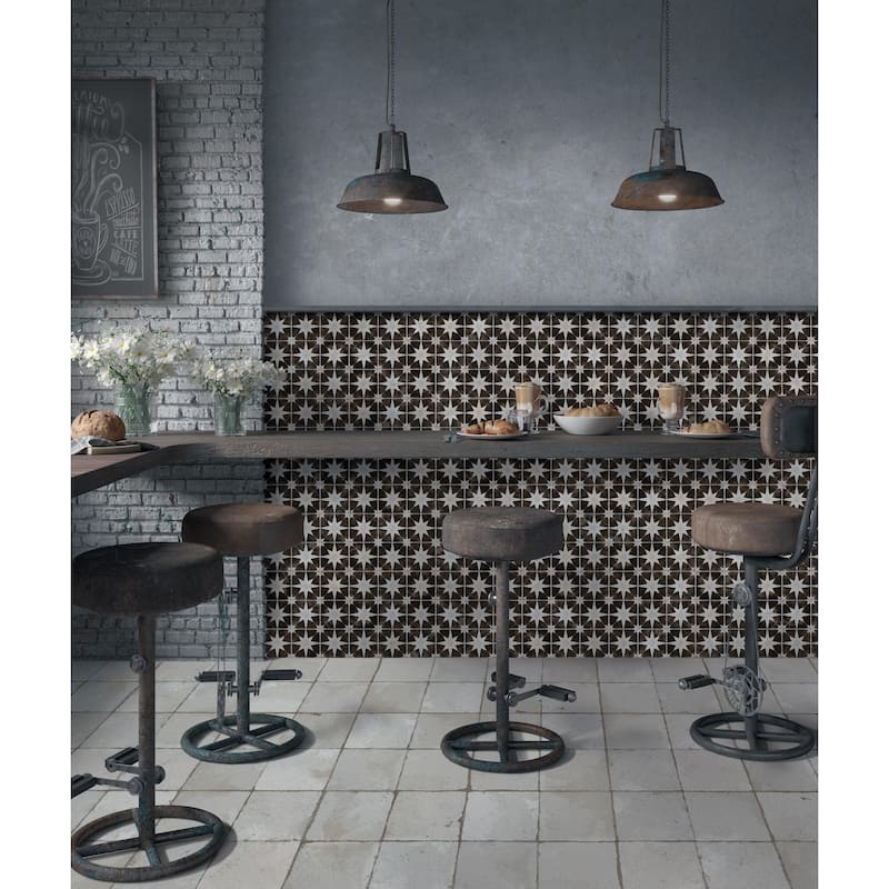 Merola Tile Harmonia Kings Star Night 13" x 13" Ceramic Floor and Wall Tile