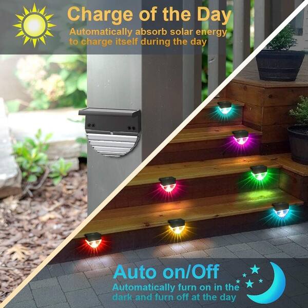 Shop Solar Fence Lights Outdoor 4 Pack Decorative Solar Deck