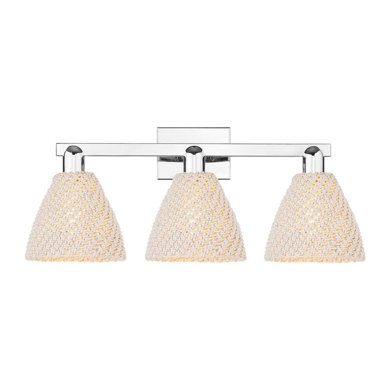 Innovations Lighting 716-3W-11-26 Natural Ballston Dome Vanity Natural - Polished Chrome / Natural