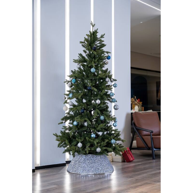 26" Silver Sequins Hexagonal Christmas Tree Collar