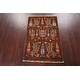 preview thumbnail 2 of 14, Tribal Pictorial Kazak Oriental Wool Area Rug Handmade Office Carpet - 3'3" x 4'11"