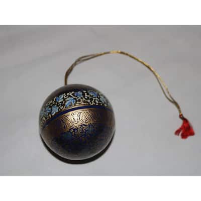Handmade Christmas Ornaments Hand Painted by Artisan on Recycled Paper - Bak 1 - One Size