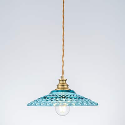 1-Light Pendant Light Art Glass Light for Kitchen Island - 1 Light