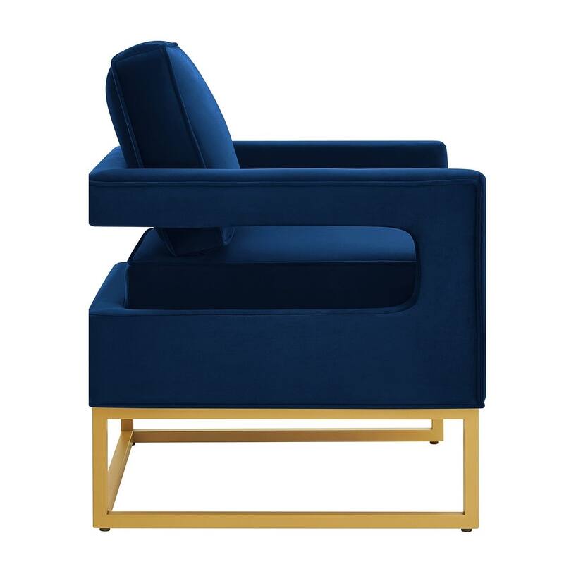 Accent Arm Chair with Gold Base