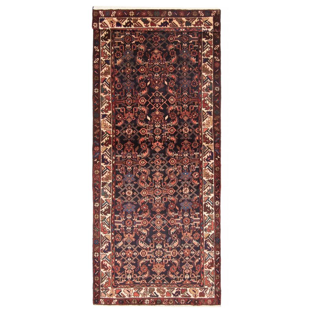 ECARPETGALLERY Hand-knotted Andelz Navy Wool Rug - 3'6 x 9'4