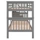 preview thumbnail 44 of 50, Contemporary Clean Design Twin Over Twin Bunk Bed with Full-Length Guardrail,Storage Shelf Staircase and Drawers
