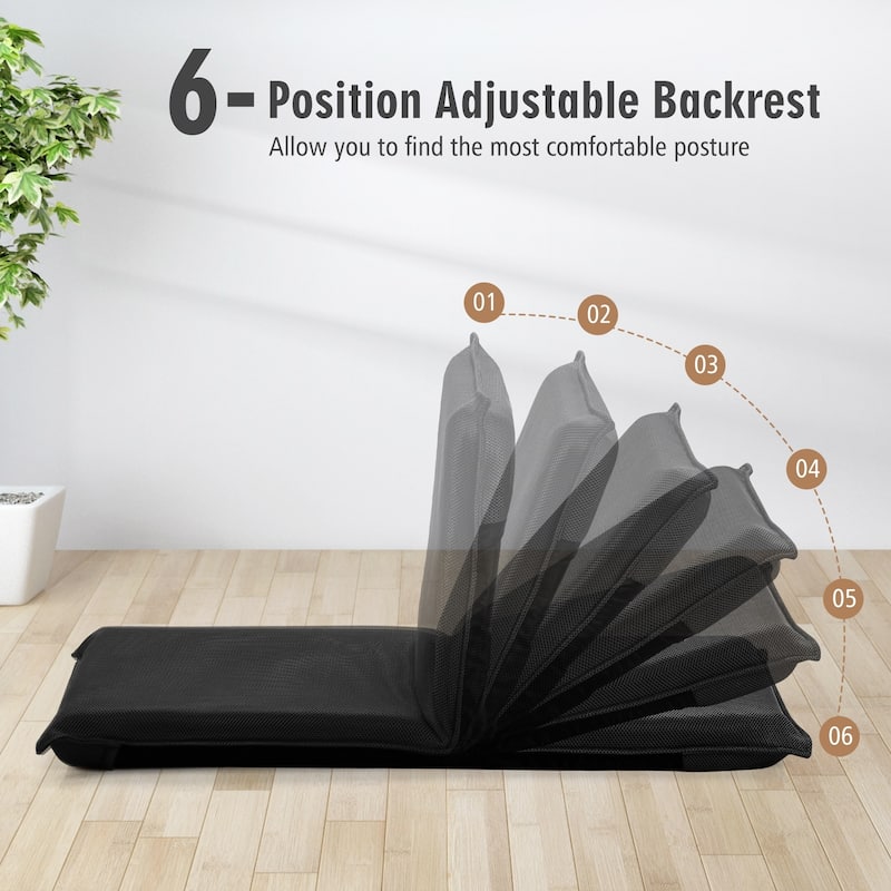6-Position Lazy Man Sofa Chair with Soft Cushion for Relaxation - 39.5" x 18" x 3"