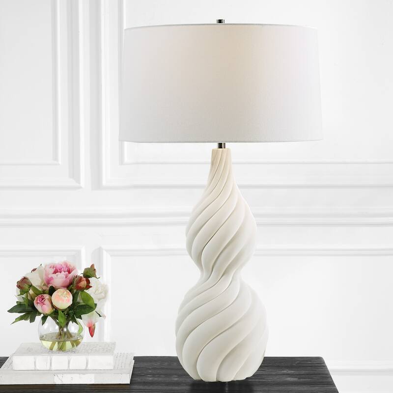 Twisted Swirl Table Lamp - 32" - White