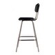 preview thumbnail 5 of 6, Waylon 31 in. Seat Height Leather and Iron Bar Height Stool with Back and Footrest