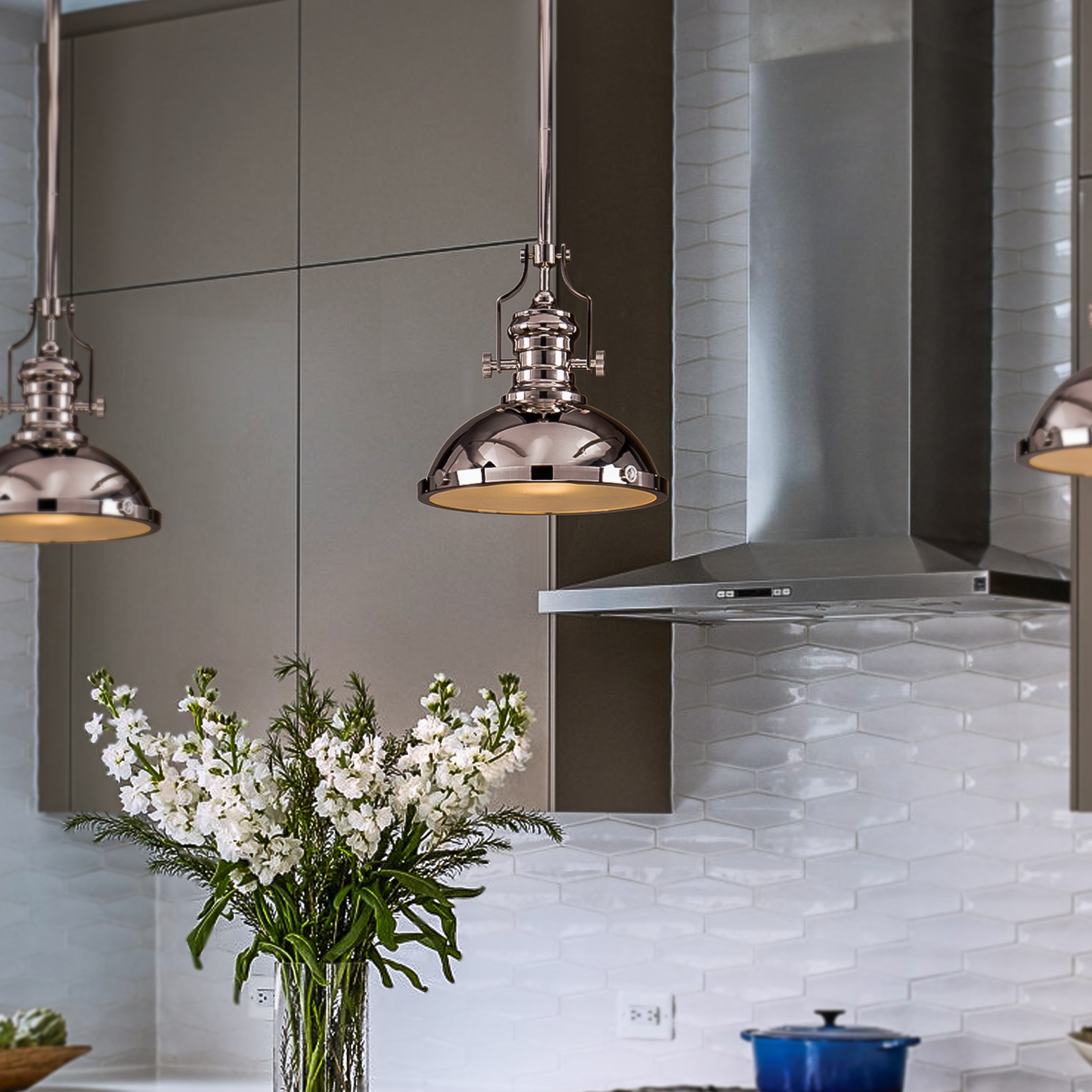Single dome outlet pendant light