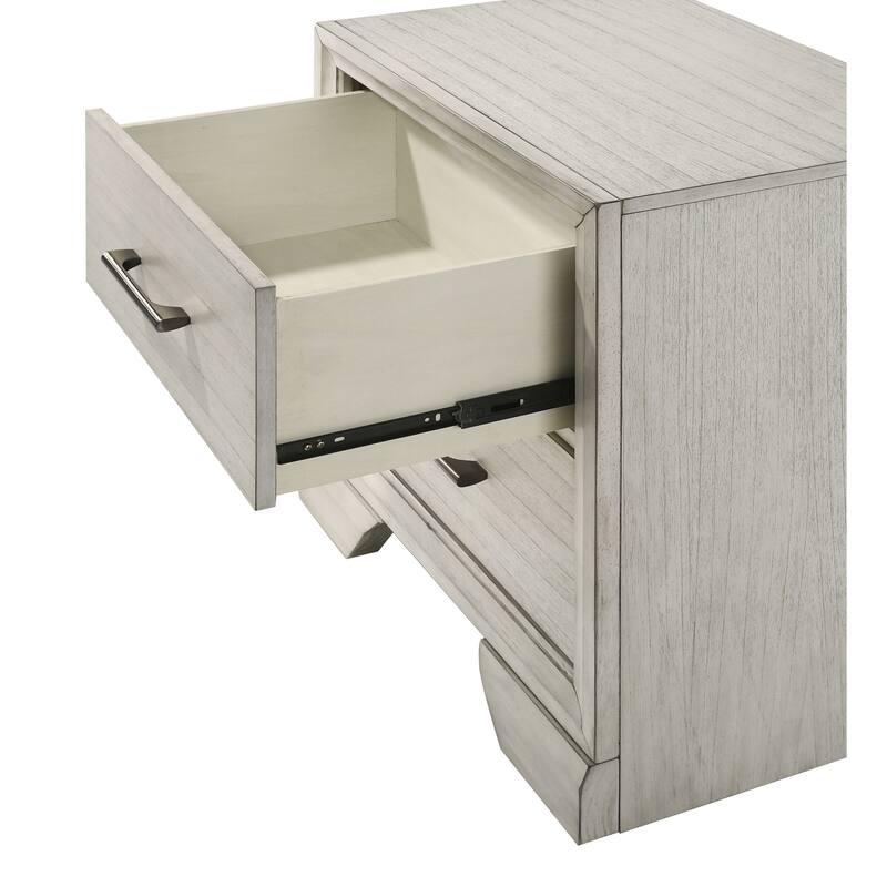 1pc Two Storage Drawers Nightstand End Table