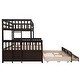 preview thumbnail 32 of 55, Separable Twin-Over-Full Bunk Bed Wooden Kids Bed with Twin Size Trundle,Guardrails,Drawers for Bedroom