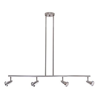 Mirage 4-light Halogen Brushed Steel Pendant