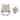 Luvable Friends Toddler Beary Cozy Hat and Mitten Set 2pc, Light Gray