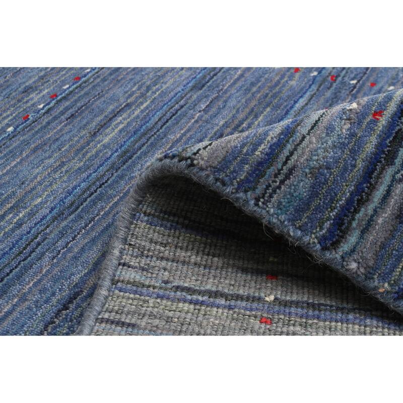 ECARPETGALLERY Hand Loomed Kashkuli Gabbeh Blue Wool Rug - 3'1 x 4'8
