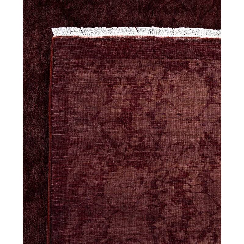Overdyed One-of-a-Kind Hand-Knotted Area Rug - Red - 9' 1" x 11' 9"