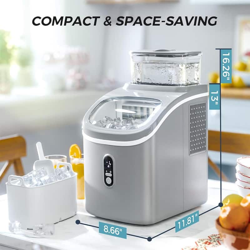Countertop Ice Maker,Makes 9 Pieces of Ice in 6-13 Minutes, with Timer Function - 16.26*11.81*8.66in