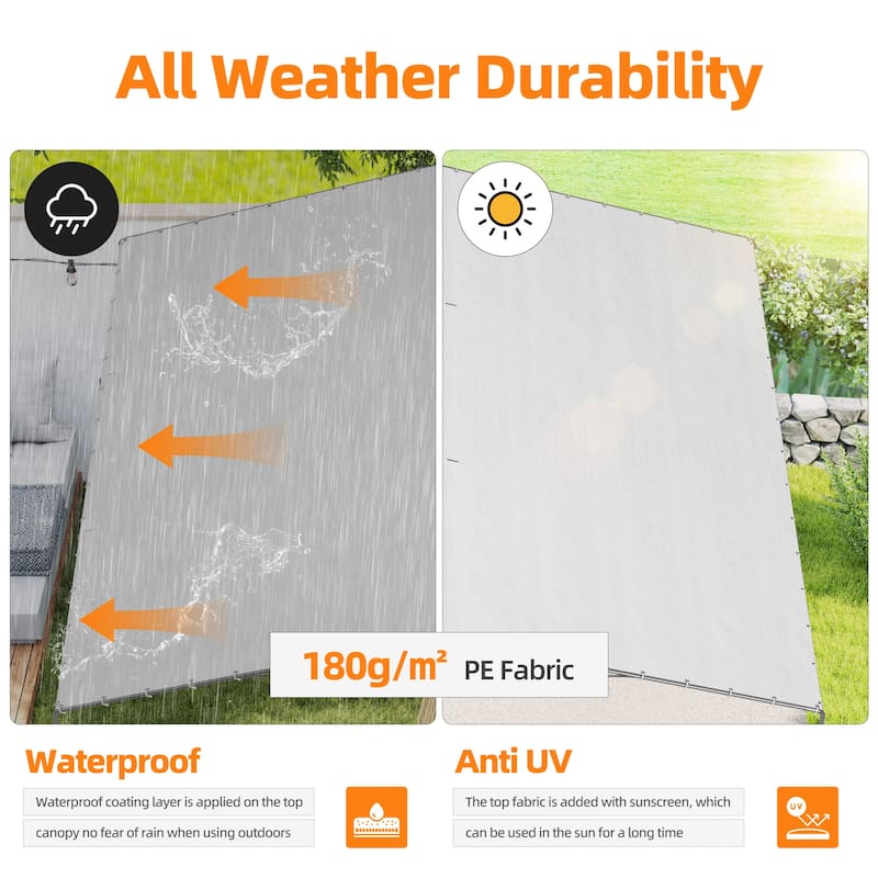 AVAWING Heavy Duty Carport, Waterproof & UV Resistant Outdoor Garage Shelter with Galvanized Steel Frame