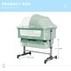 preview thumbnail 3 of 6, Baby Bassinet Bedside Sleeper Foldable Baby Bed to Bed - 35.00" * 23.00" * 50.00
