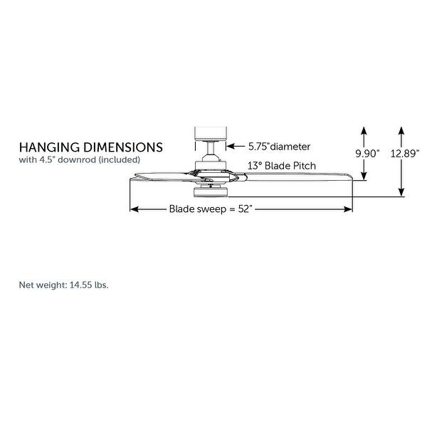 Fanimation Amped 52 inch Indoor Ceiling Fan with LED Light Kit and Remote - Matte White
