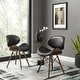 preview thumbnail 30 of 62, Corvus Madonna Mid-century Accent Chair Black-Oak Finish-2 Chairs