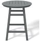 preview thumbnail 108 of 111, Polytrends Laguna Hdpe All Weather Outdoor Patio 35" Round Counter Table