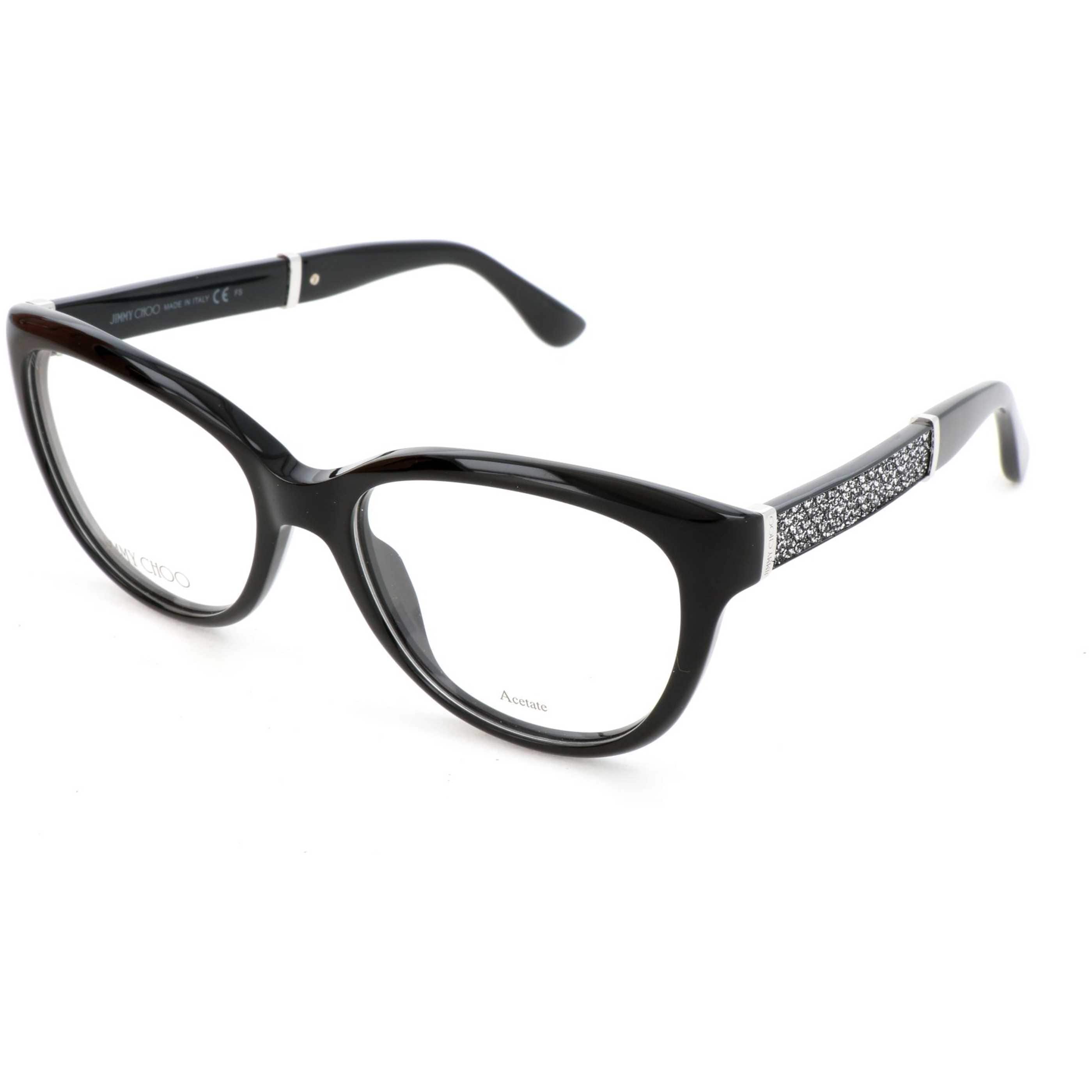 Jimmy Choo Women's 53mm Black Glitter Opticals JC179-FA3-53