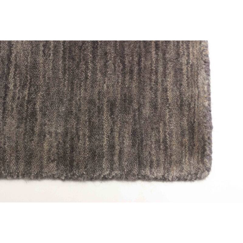 ECARPETGALLERY Hand Loomed Kashkuli Gabbeh Charcoal Wool Rug - 2'6 x 7'6