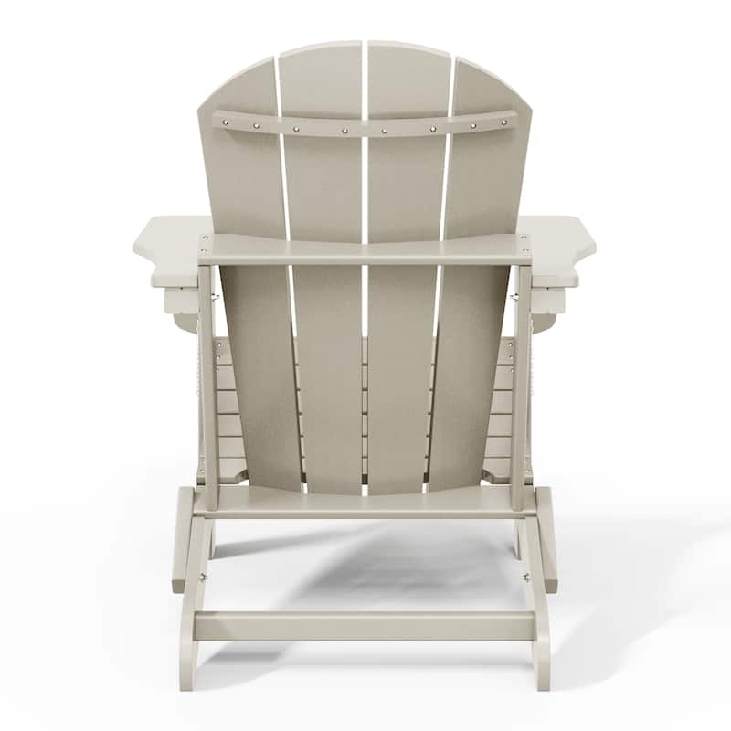 Polytrends Laguna Weather Resistant Outdoor Patio Folding Adirondack Chairs (Set of 4)