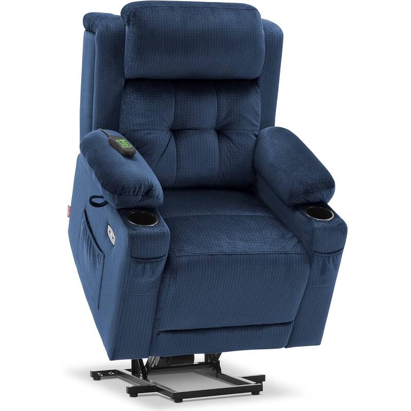 MCombo Lay Flat Lift Recliner with Power Headrest for Small Elderly People, Infinite Position Lift Chair, Fabric 7660