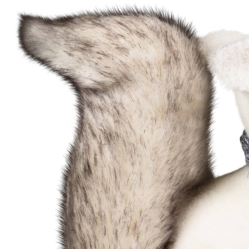 Snow Squirrel with Pinecone and Scarf Christmas Figure - 8.25" - White and Black