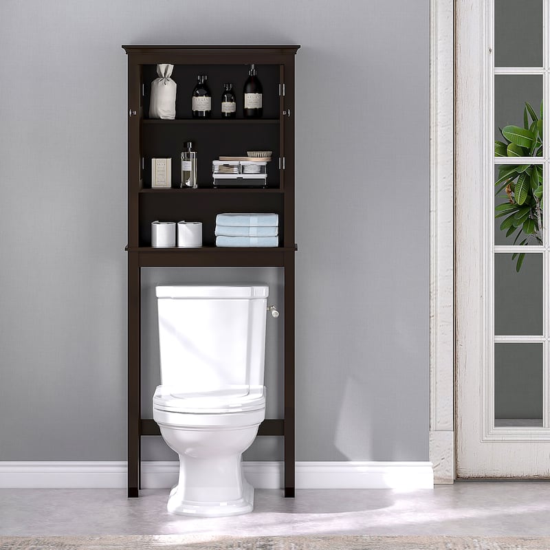 UTEX Bathroom Storage Over The Toilet, Bathroom Cabinet Organizer with Adjustable Shelves