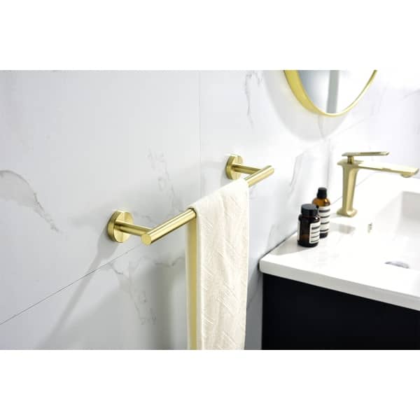 Factory Wall Mounted 4 Piece Gold Bathroom Accessories Set With Robe Hook Toilet Paper Holder Towel Ring Bathroom Hardware Set - Buy Bathroom Accessories,Luxury Bathroom Hardware,Bathroom Accessories Set Product on