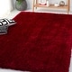 preview thumbnail 59 of 86, SAFAVIEH Bahija Handmade Luxe Shaggy 3 inch-thick Area Rug 4' x 4' Square - Red
