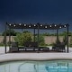 preview thumbnail 32 of 47, PURPLE LEAF Gazebo Outdoor Retractable Modern Large Size Pergola w Lights