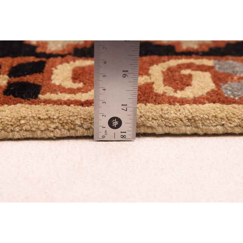 ECARPETGALLERY Hand-knotted Kathmandu Light Khaki Wool Rug - 8'7 x 11'6