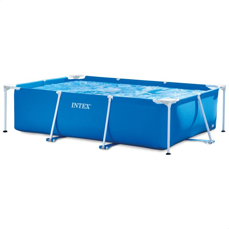 Intex 86" x 23" Rectangular Frame Above Ground Outdoor Splash Swimming Pool - 8.5 x 5.3 x 2.13 feet
