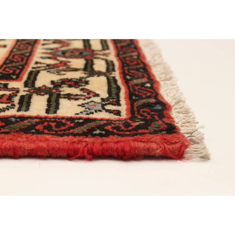 ECARPETGALLERY Hand-knotted Andelz Red Wool Rug - 3'3 x 4'11