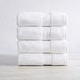 preview thumbnail 1 of 5, Linery & Co. Ringspun Cotton Bath Towel Bath Towel (Pack of 4) - White