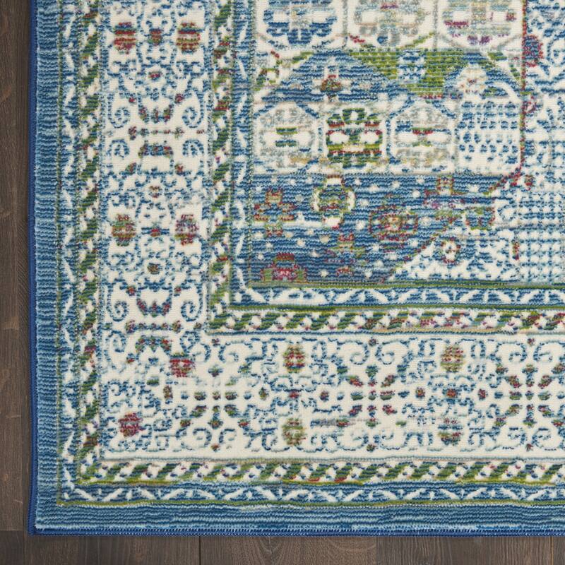 Power Loomed Distressed Non Skid Area Rug - 118' X '94' X '0.5